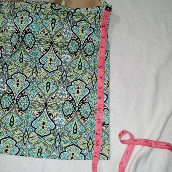 5 for $10 Athleta Green & Blue Tankini Top w/ Built in Underwire Bra size 36B - Picture 2 of 8